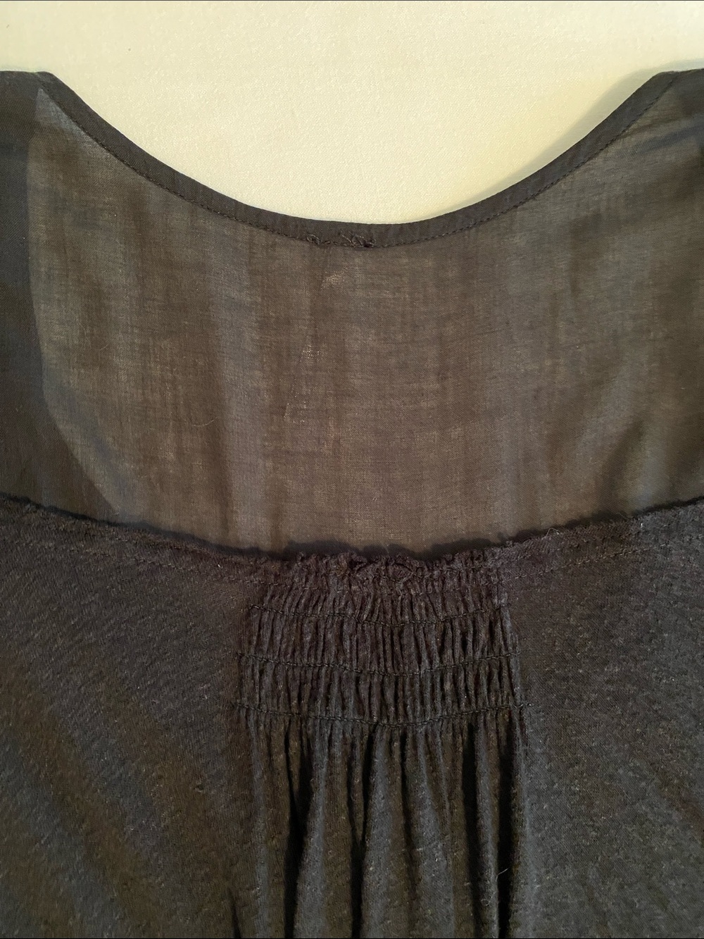 Free People Highland Tee Linen Blend Black Button-Front V-Neck Cap Sleeve Top  S - Picture 9 of 16